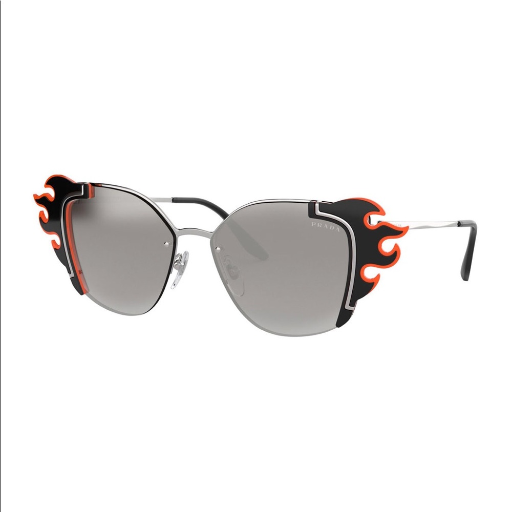 Prada 64mm Cat Eye Flame Sunglasses - Picture 5 of 7